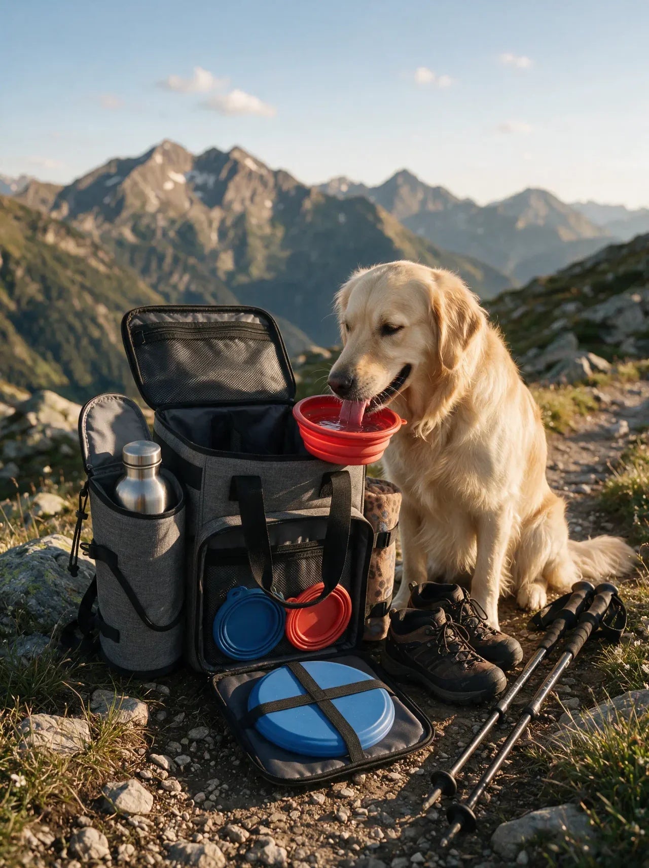 Modular Dog Travel Backpack with Storage Compartments