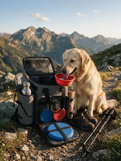 Modular Dog Travel Backpack with Storage Compartments