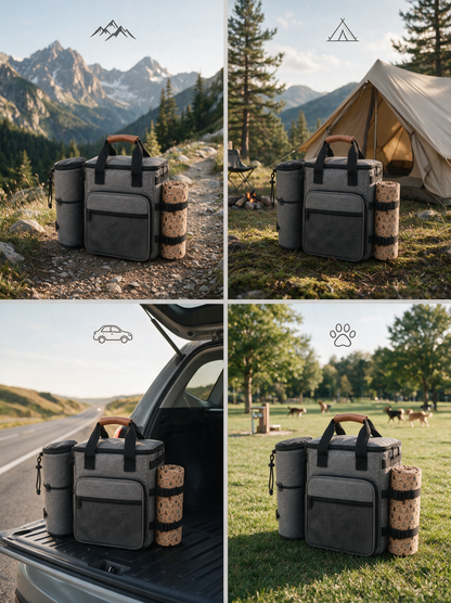 Modular Dog Travel Backpack with Storage Compartments