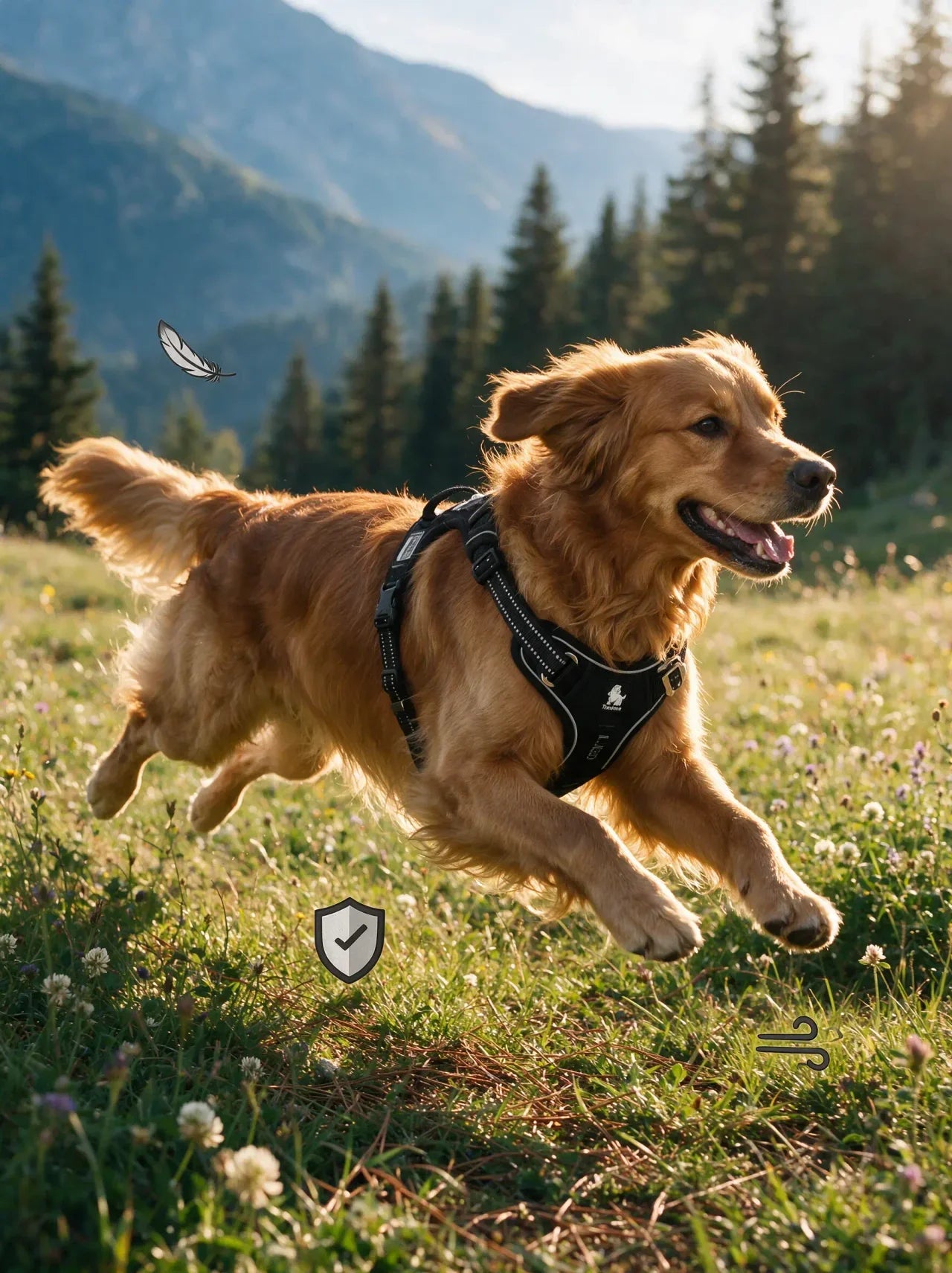 Reflective Adjustable Dog Harness with Control Handle
