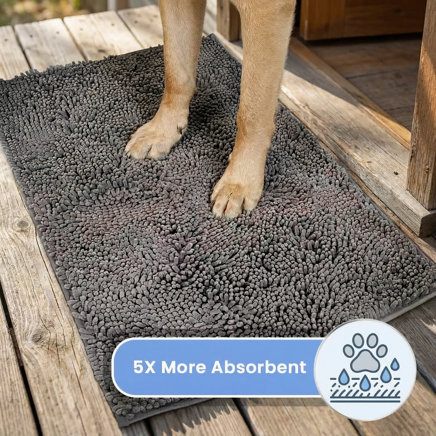 Absorbent Dog Door Mat for Muddy Paws