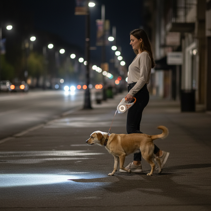 LED Retractable Dog Leash