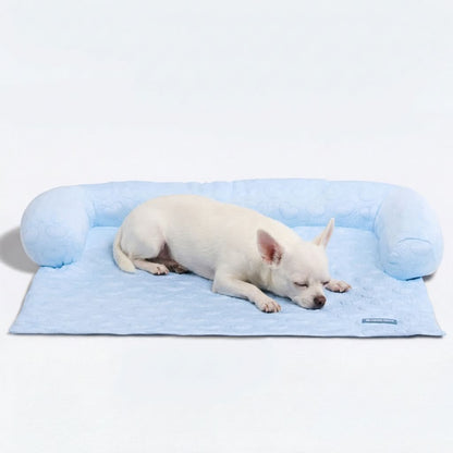 Cooling Couch Cover Dog Bed with Bolster Support