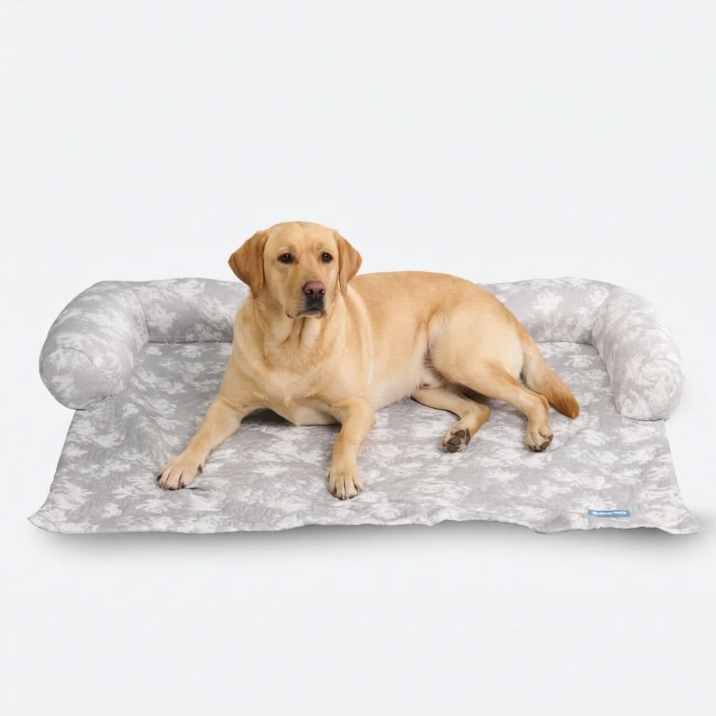 Cooling Couch Cover Dog Bed with Bolster Support