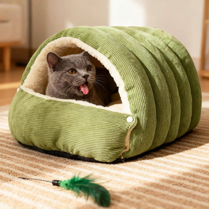 Cozy Tunnel Cat Bed