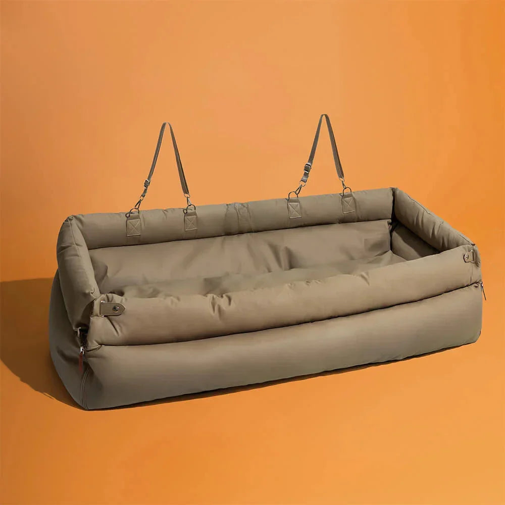 Luxury Faux Leather Dog Car Seat & Booster Bed