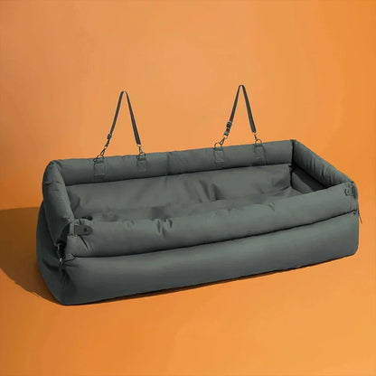 Luxury Faux Leather Dog Car Seat & Booster Bed