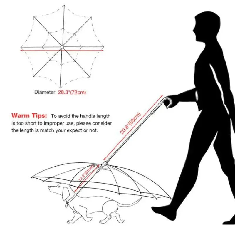 Dog Umbrella With Leash