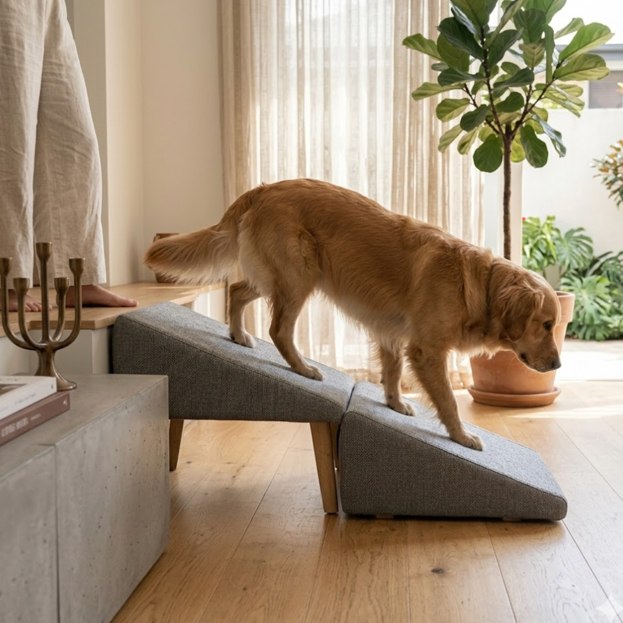 2-in-1 Dog Ramp Ottoman