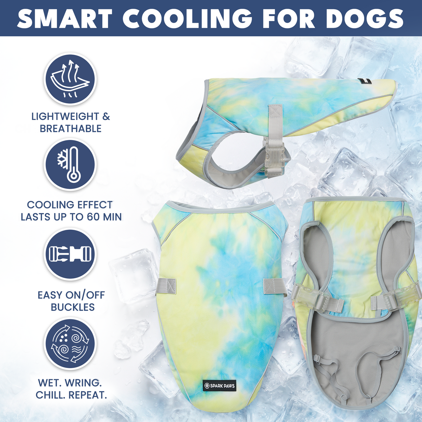2-Pack Evaporative Dog Cooling Vests