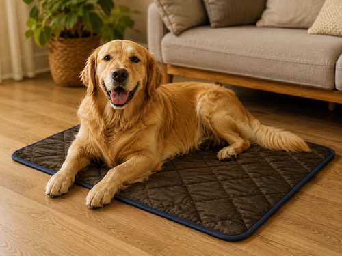 Self-Warming Dog Mat with Heat-Reflective Lining