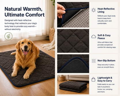 Self-Warming Dog Mat with Heat-Reflective Lining