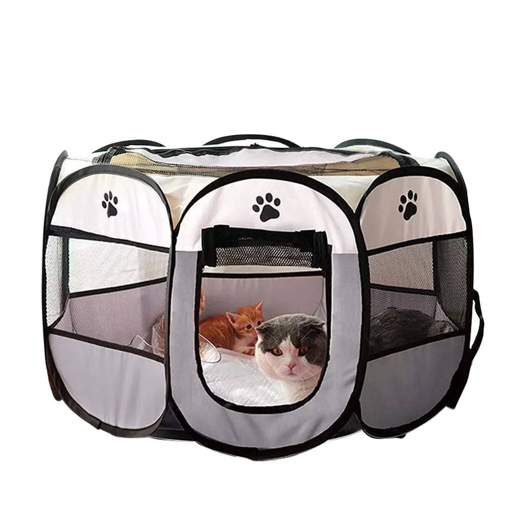 Portable Pet Playpen for Cats & Small Dogs
