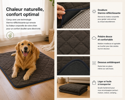 Self-Warming Dog Mat with Heat-Reflective Lining