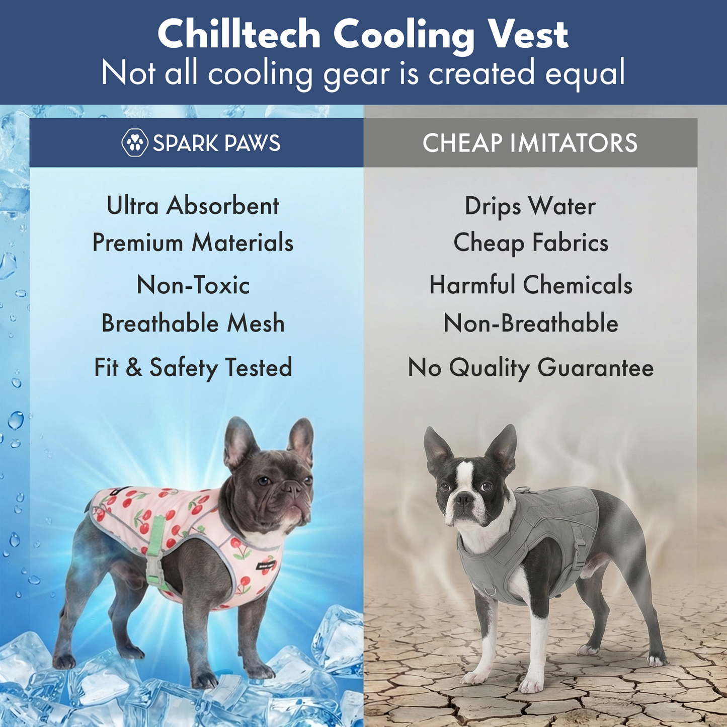 2-Pack Evaporative Dog Cooling Vests