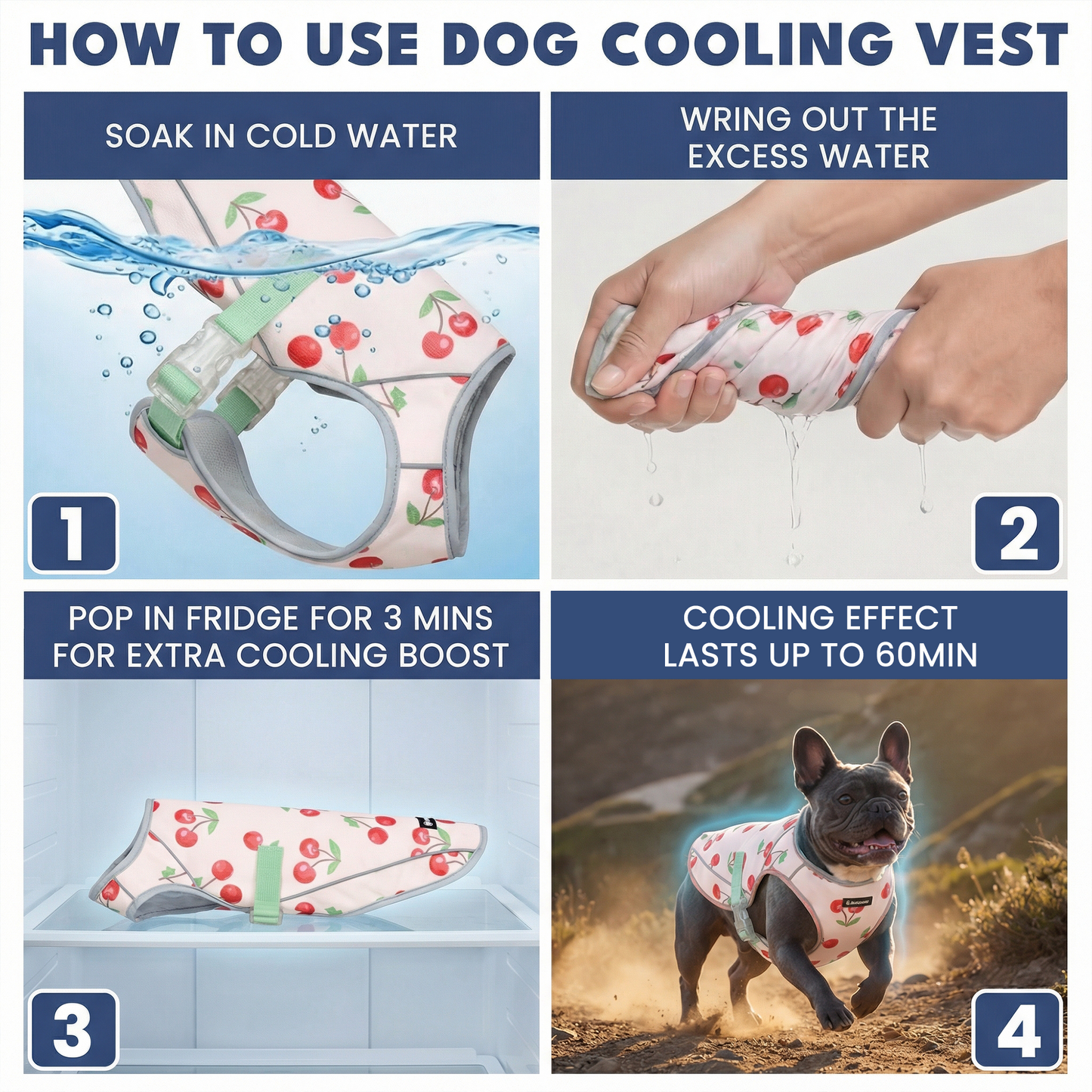 2-Pack Evaporative Dog Cooling Vests