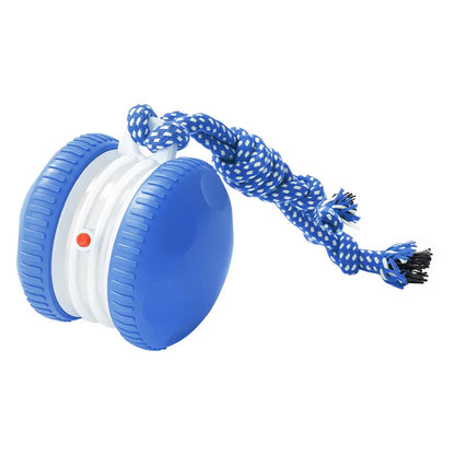 Interactive Dog Enrichment Ball with Rope Toy