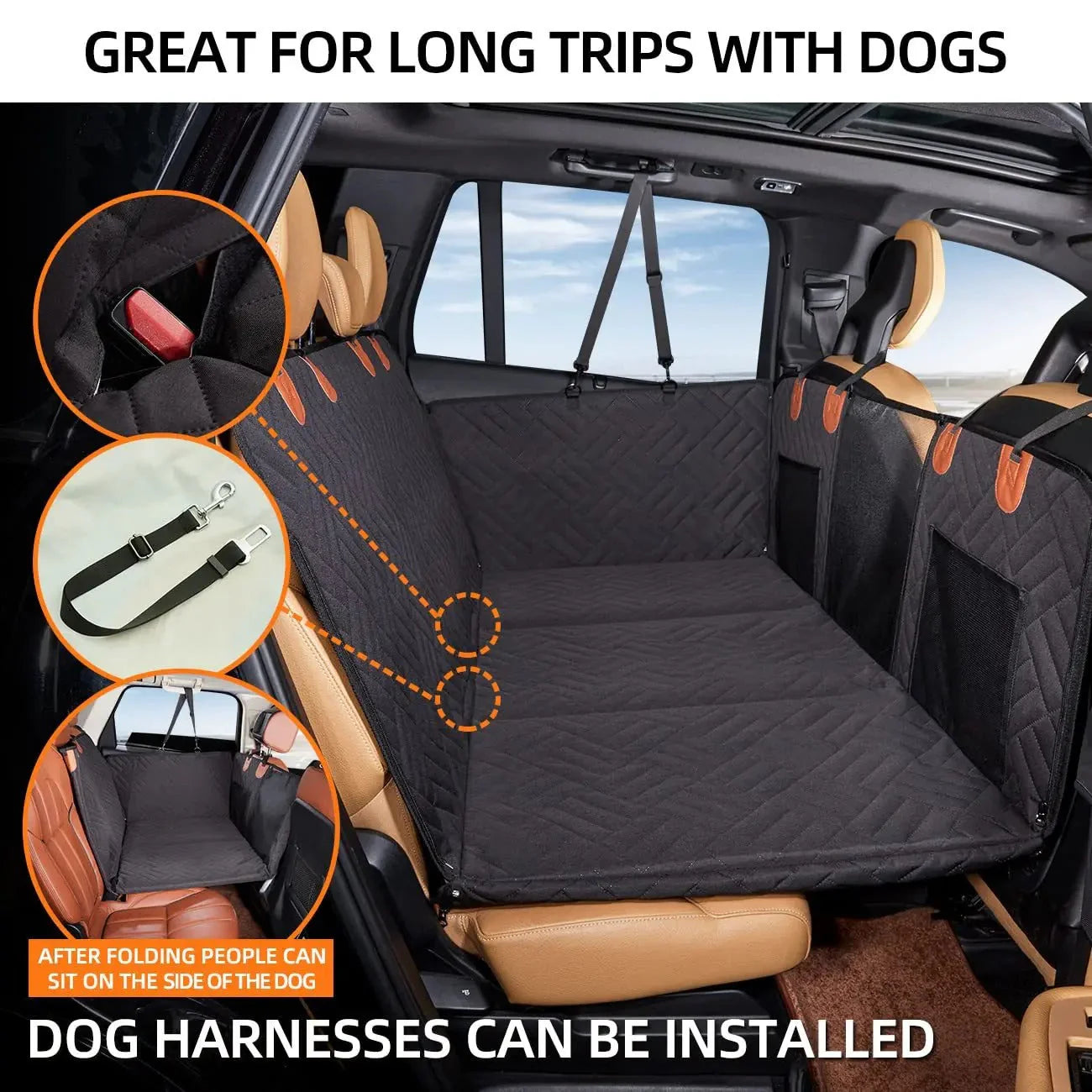 Backseat Extender Dog Car Seat