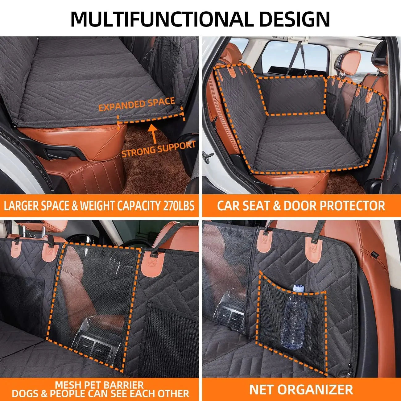 Backseat Extender Dog Car Seat