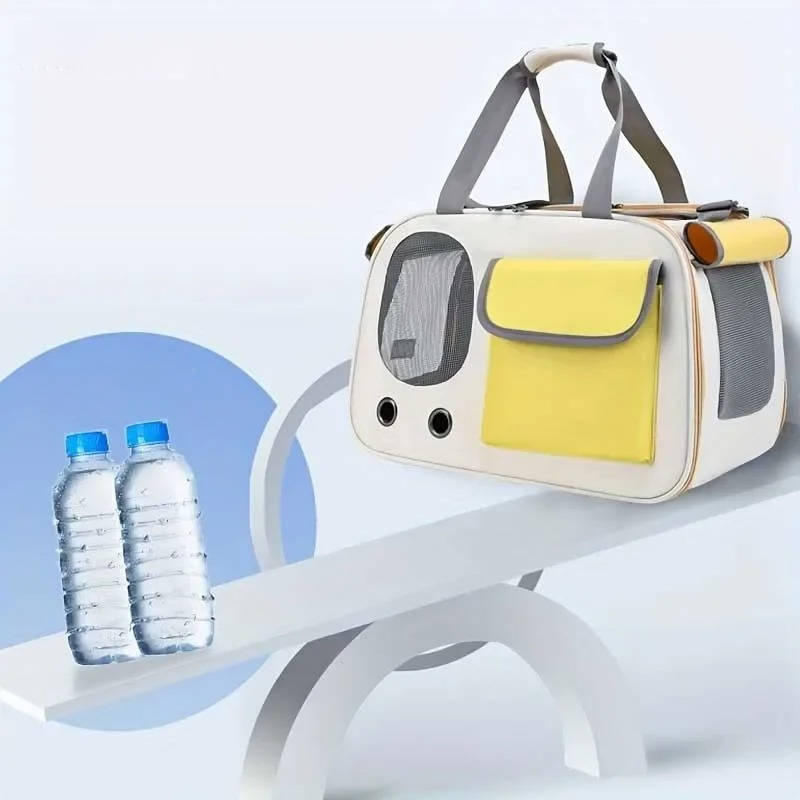 Ventilated Travel Pet Carrier for Cats & Small Dogs