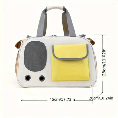 Ventilated Travel Pet Carrier for Cats & Small Dogs