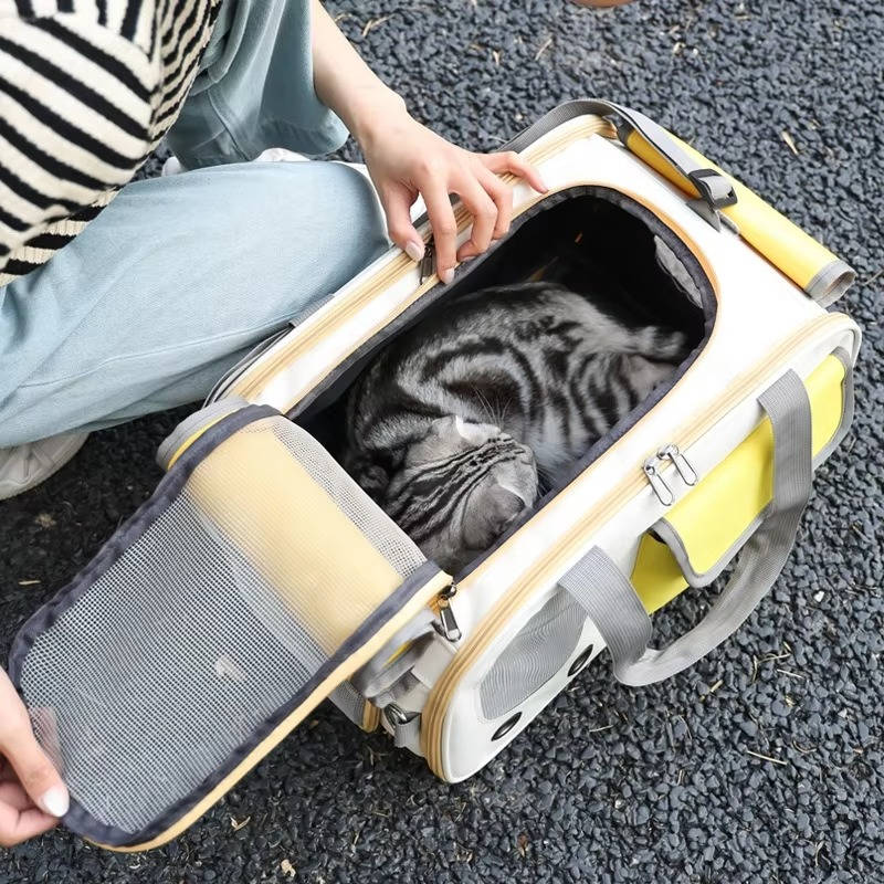 Ventilated Travel Pet Carrier for Cats & Small Dogs