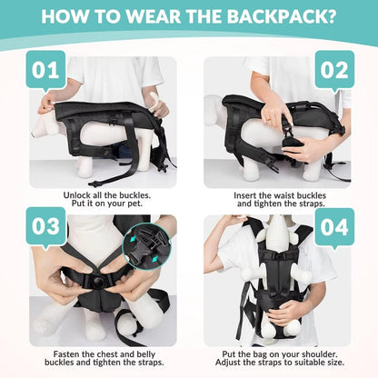 Hands-Free Dog Carrier Backpack for Small Dogs