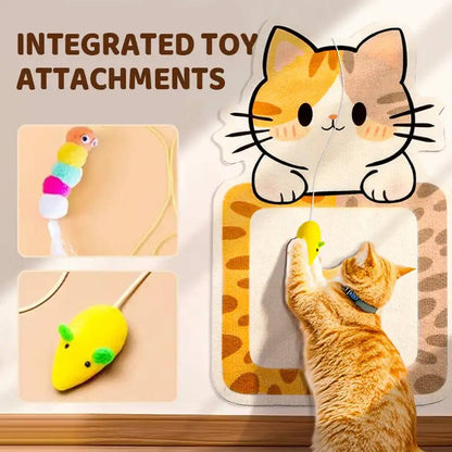 Window-Mounted Cat Hammock with Wooden Frame