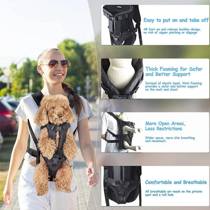 Hands-Free Dog Carrier Backpack for Small Dogs