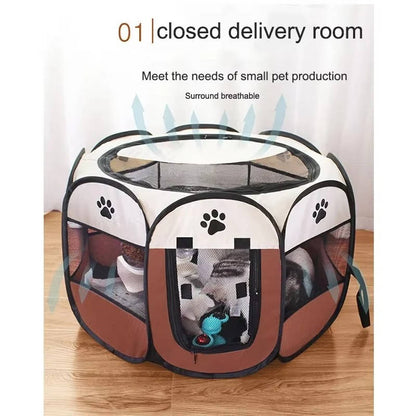 Portable Pet Playpen for Cats & Small Dogs