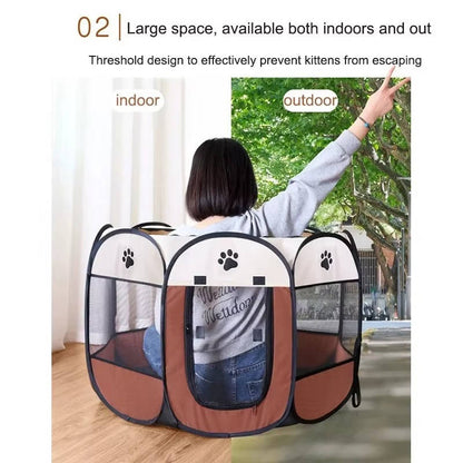 Portable Pet Playpen for Cats & Small Dogs