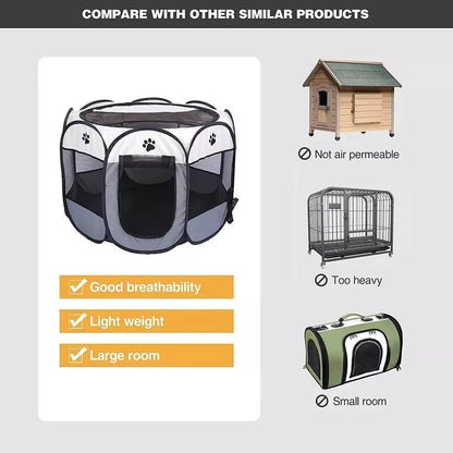 Portable Pet Playpen for Cats & Small Dogs