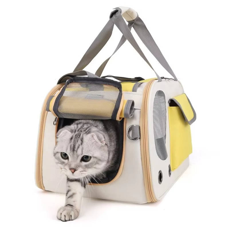 Ventilated Travel Pet Carrier for Cats & Small Dogs