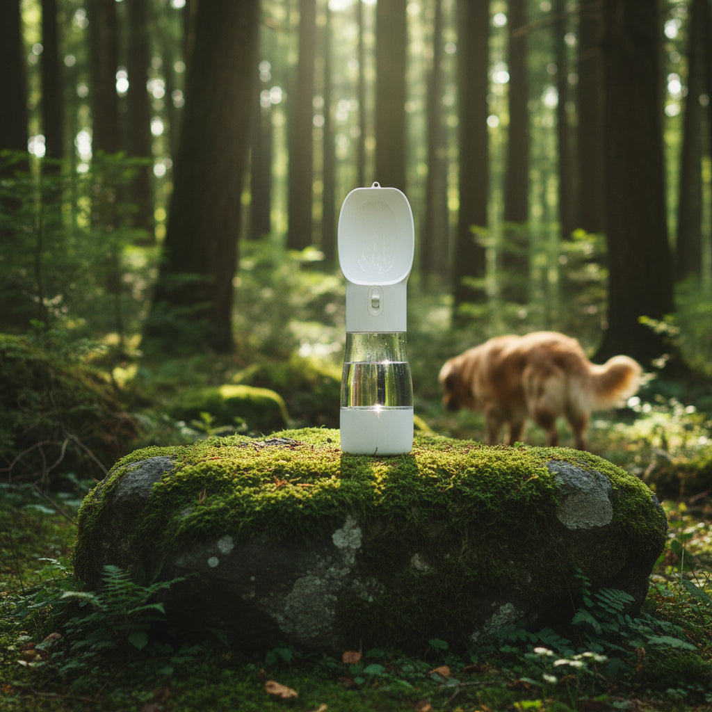 2-in-1 Portable Dog Water Bottle with Food Container