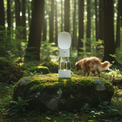 2-in-1 Portable Dog Water Bottle with Food Container