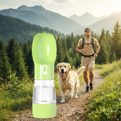 2-in-1 Portable Dog Water Bottle with Food Container