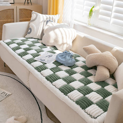 Plush Plaid Dog Blanket & Mat
