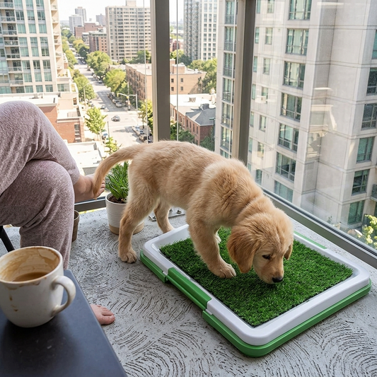 Artificial Grass Dog Potty Tray for Indoor & Balcony Use