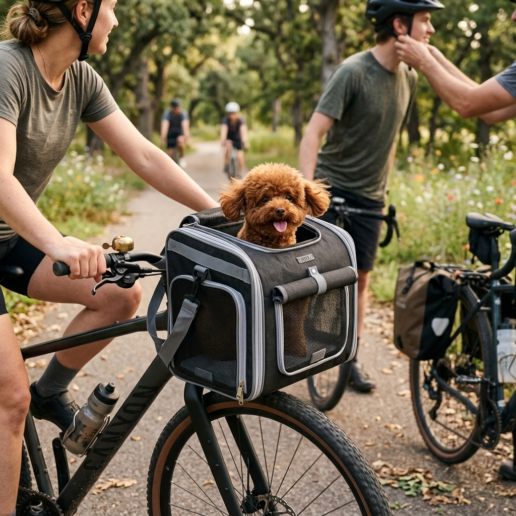 Expandable Pet Bike Basket for Small Dogs & Cats