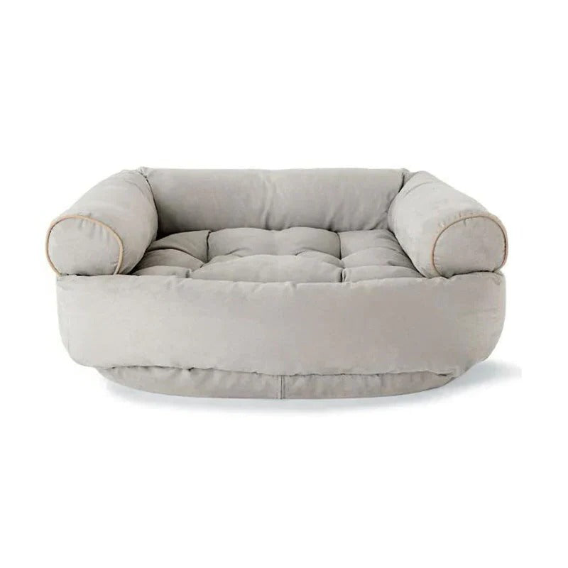 Cushioned Dog Sofa Bed with Raised Bolsters