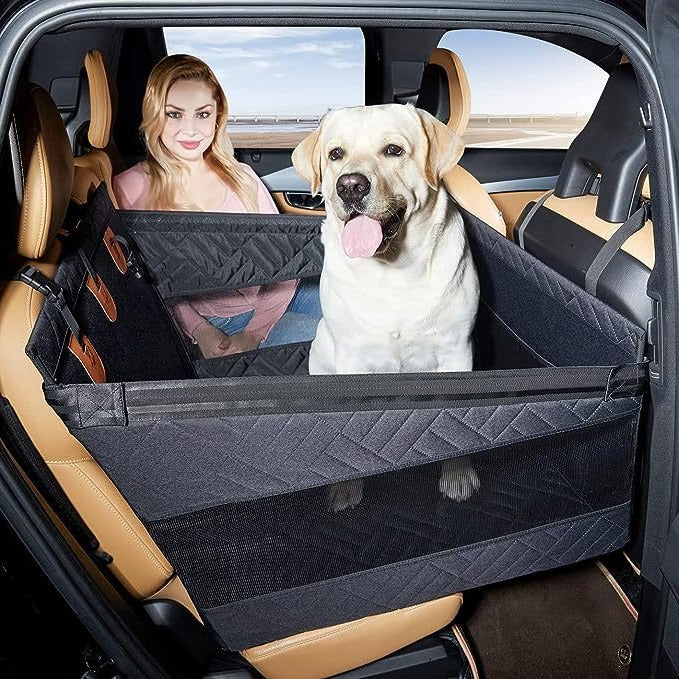 Dog Car Seat Hammock with Mesh Safety Barrier
