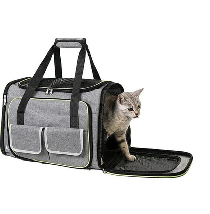 Expandable Foldable Pet Carrier for Cats & Small Dogs