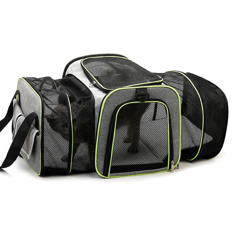 Expandable Foldable Pet Carrier for Cats & Small Dogs