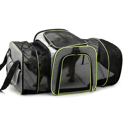 Expandable Foldable Pet Carrier for Cats & Small Dogs
