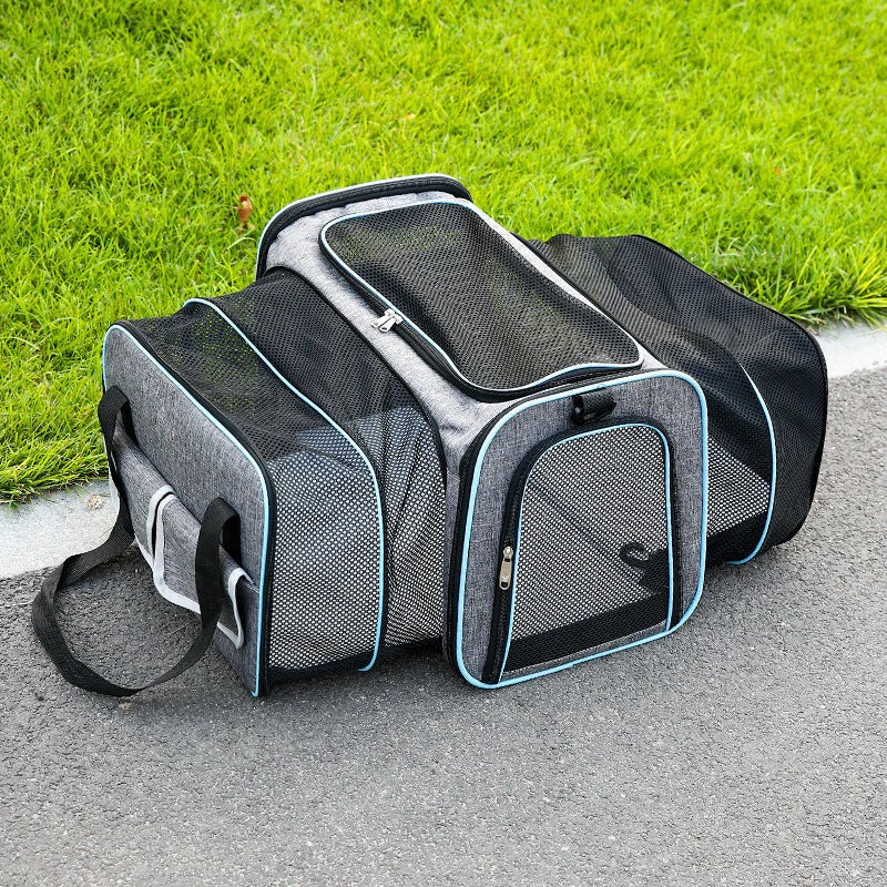 Expandable Foldable Pet Carrier for Cats & Small Dogs