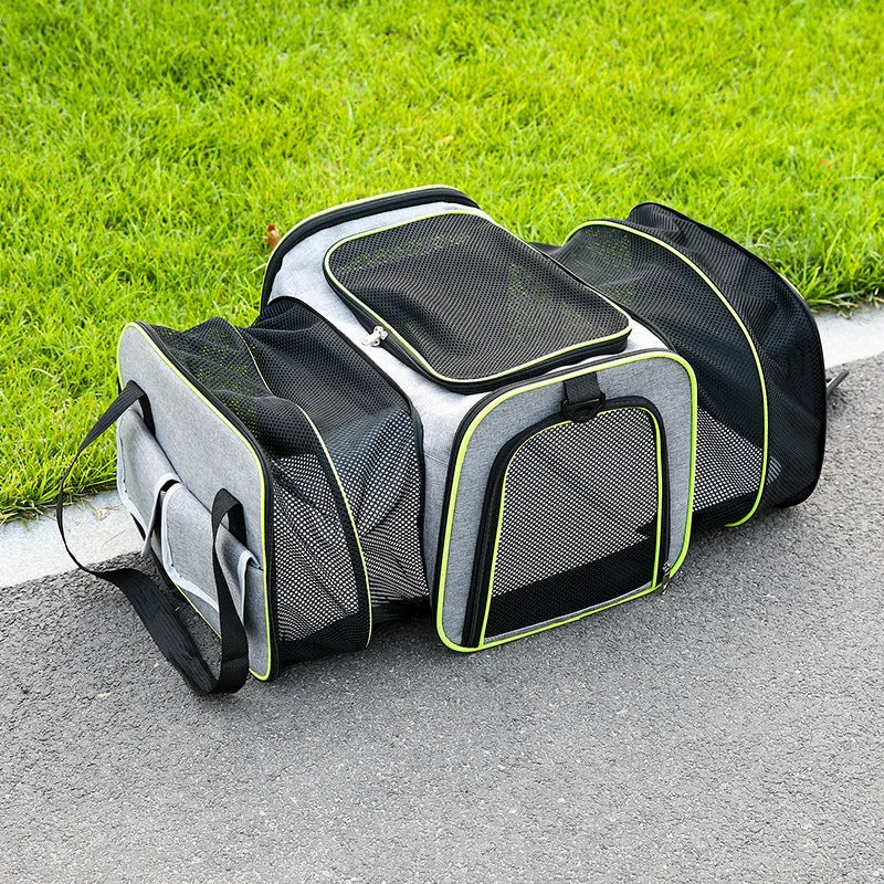 Expandable Foldable Pet Carrier for Cats & Small Dogs
