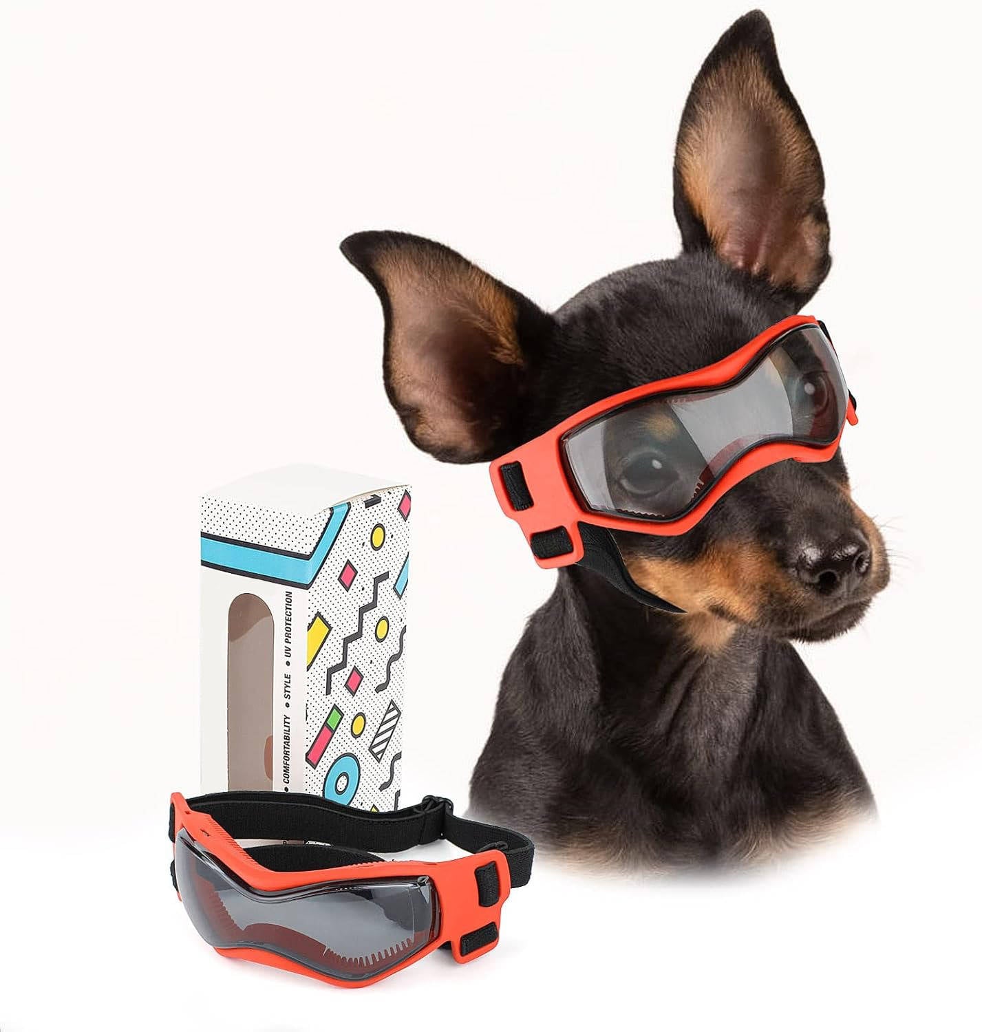 Protective Dog Goggles with Adjustable Straps