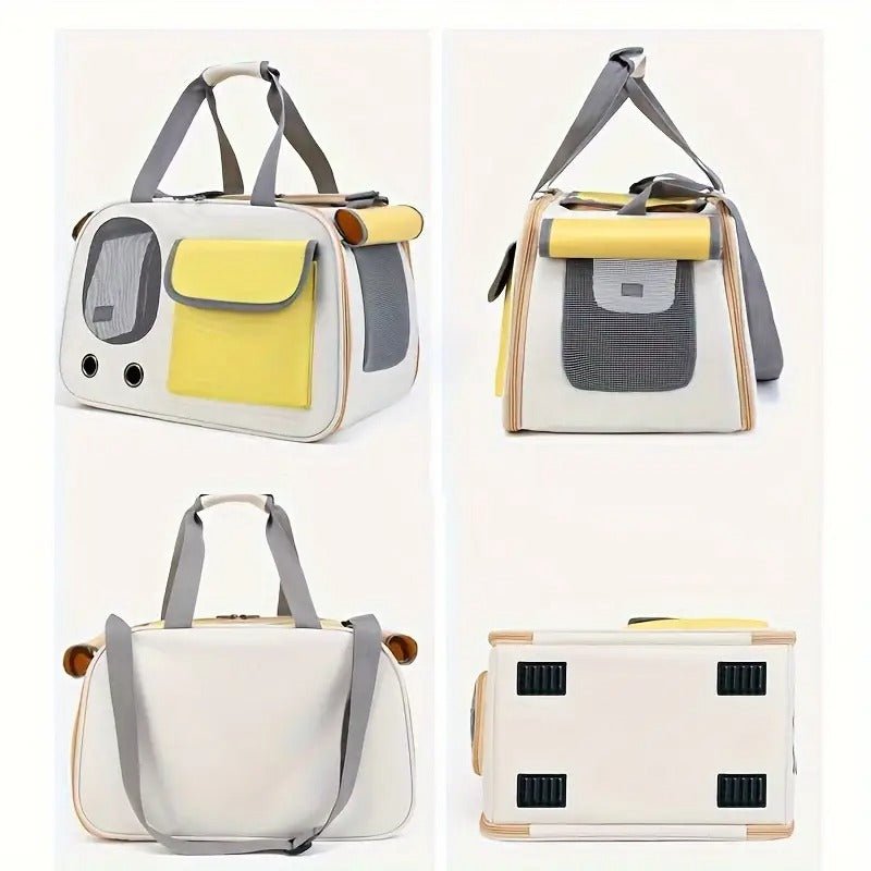 Ventilated Travel Pet Carrier for Cats & Small Dogs