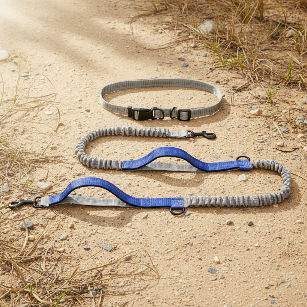 Hands-Free Running Dog Leash with Shock-Absorbing Bungee