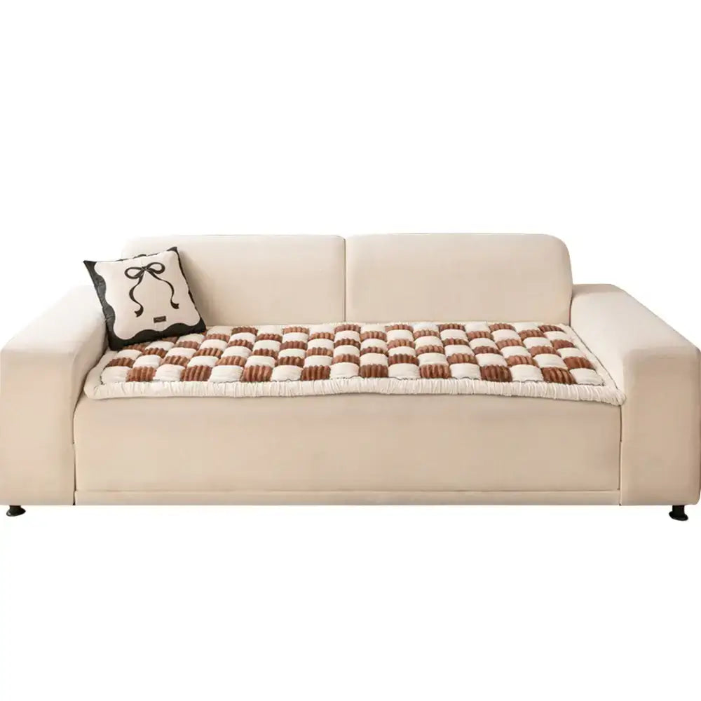 Plush Plaid Dog Blanket & Mat